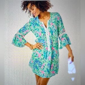 Lilly Pulitzer Hollie Tunic Dress - Pattern “Soleil Pink Good Hare Day” Size L